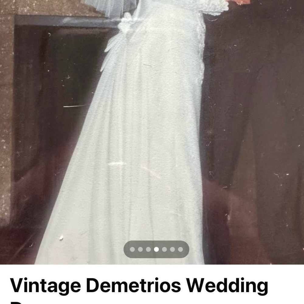 Demetrios White Wedding Dress - Picture 3 of 5